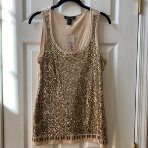 White House Black Market sequin tank top
